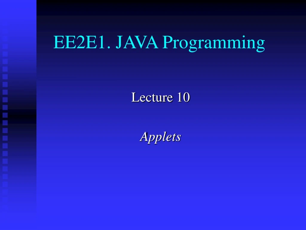 ee2e1 java programming