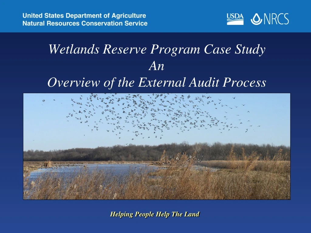 wetlands reserve program case study an overview of the external audit process