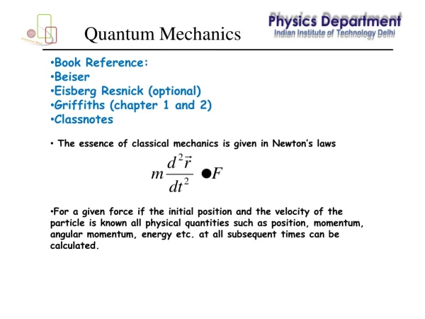 Quantum Mechanics