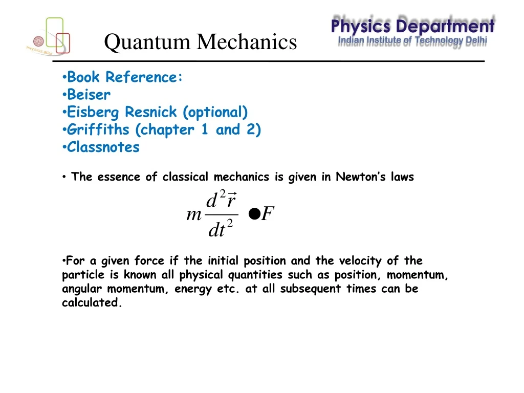 quantum mechanics