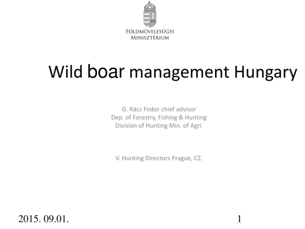 Wild  boar  management Hungary