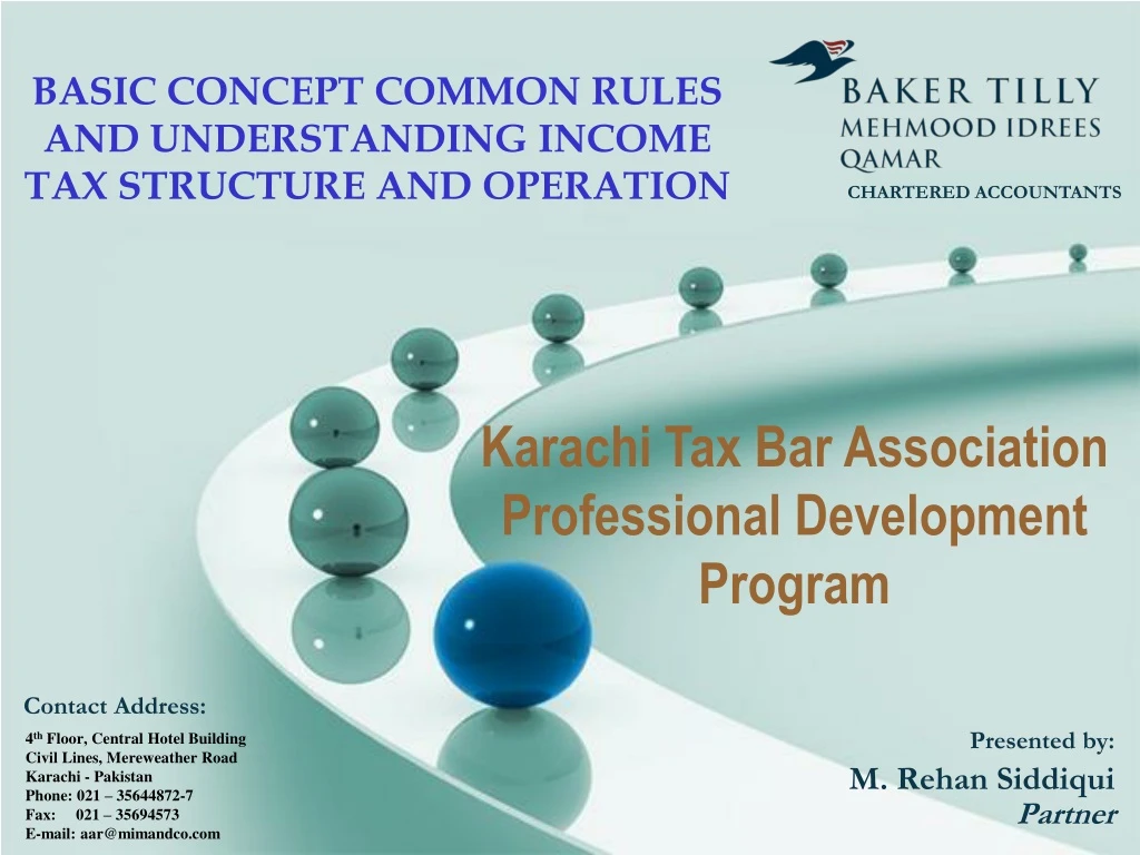 basic concept common rules and understanding income tax structure and operation