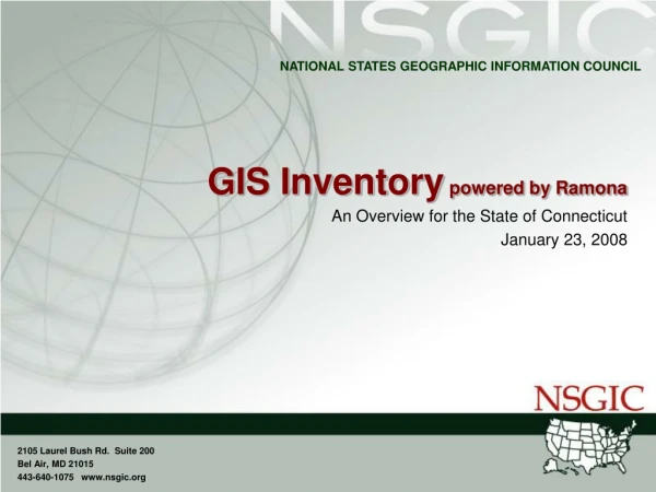 GIS Inventory  powered by Ramona