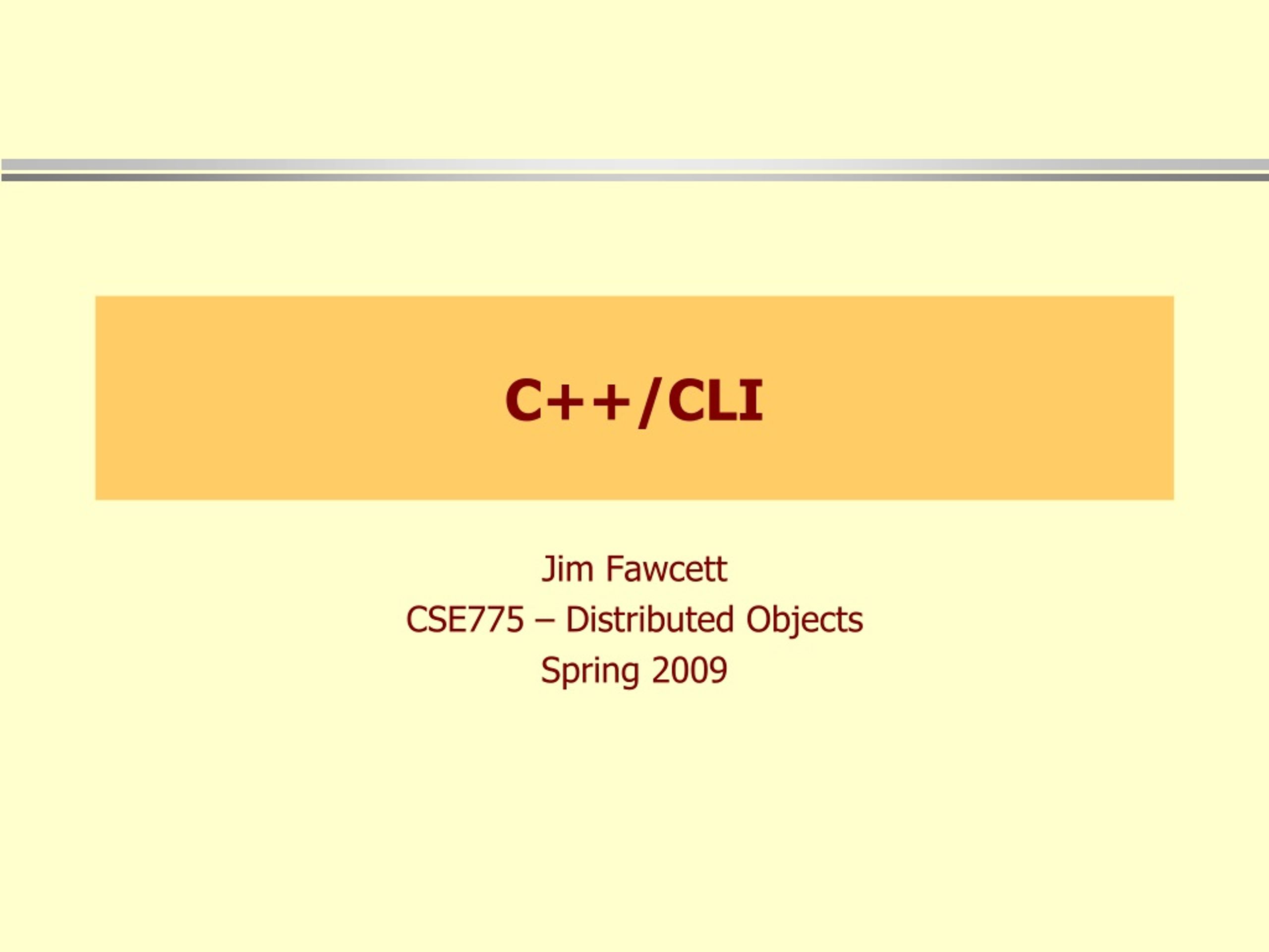 C++/CLI - slide 1
