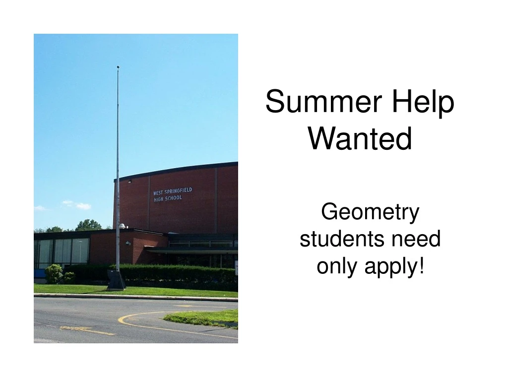 summer help wanted