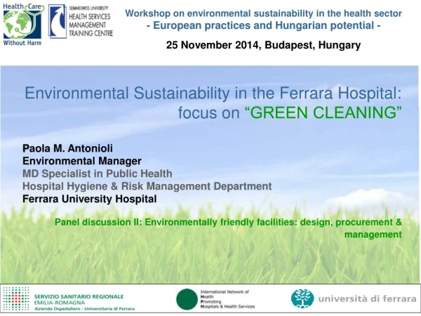 Environmental Sustainability in the Ferrara Hospital: focus on  “GREEN CLEANING”