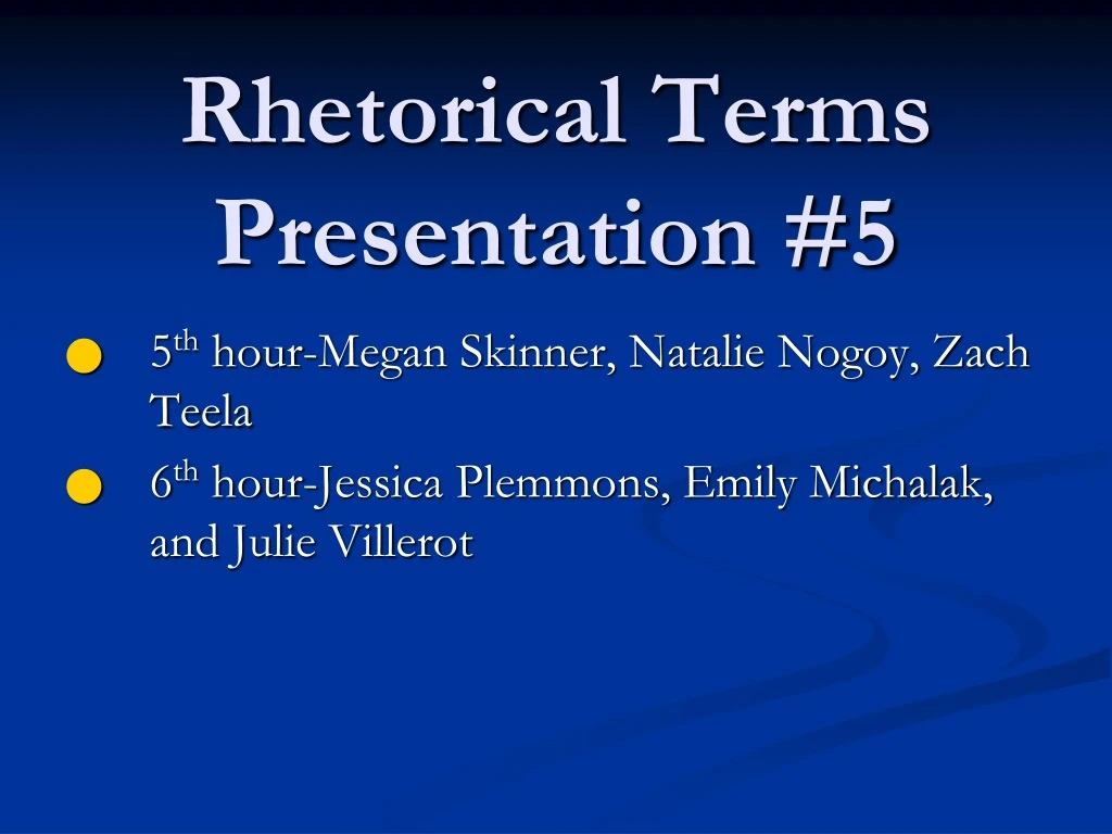 rhetorical terms presentation 5
