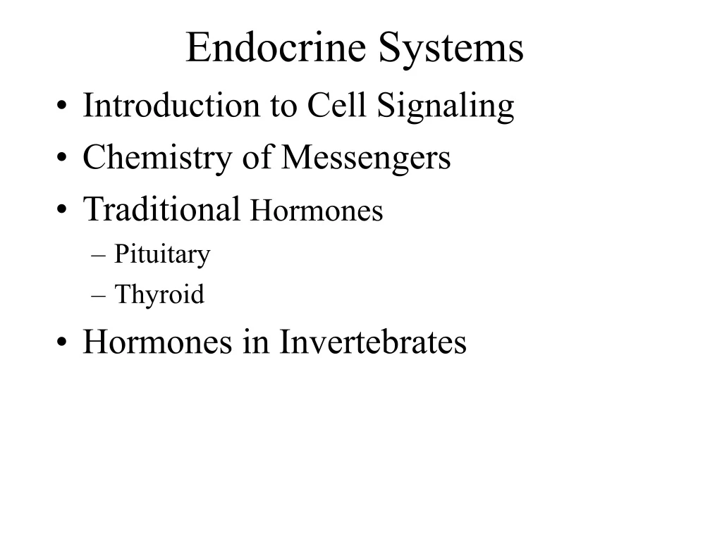 endocrine systems