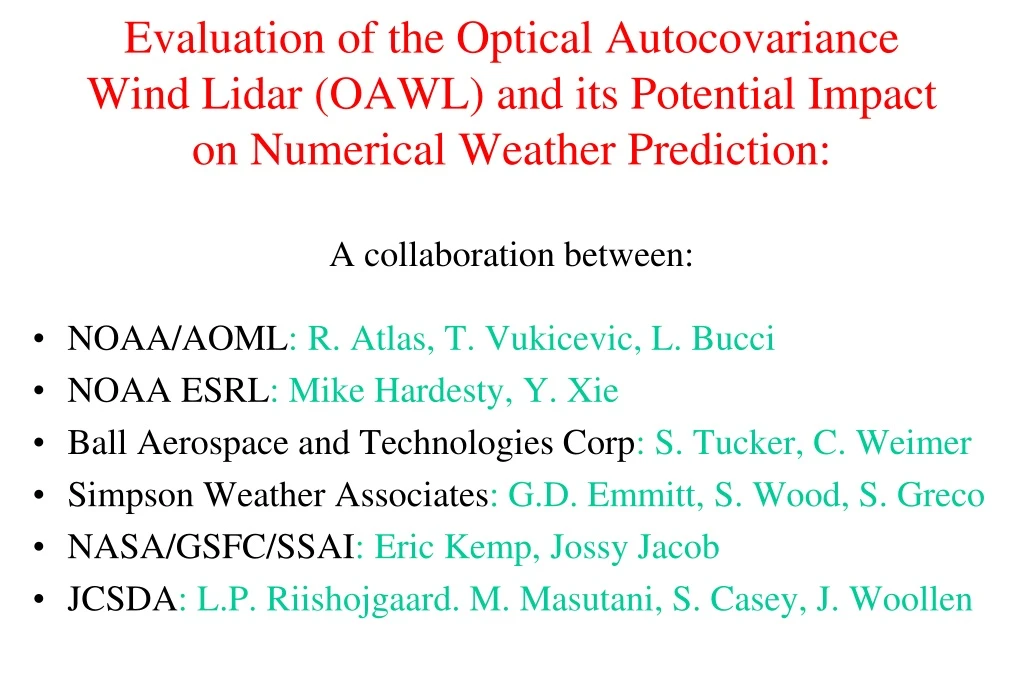 evaluation of the optical autocovariance wind