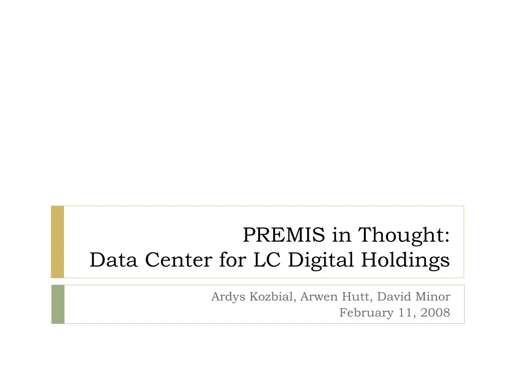 premis in thought data center for lc digital holdings