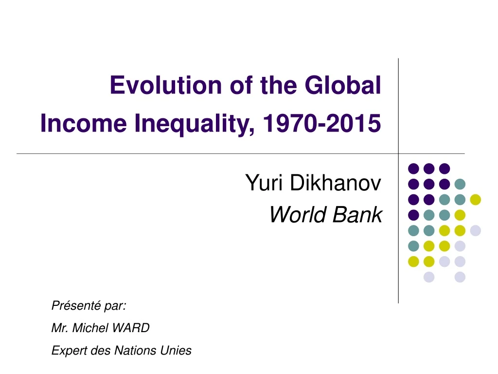 evolution of the global income inequality 1970 2015