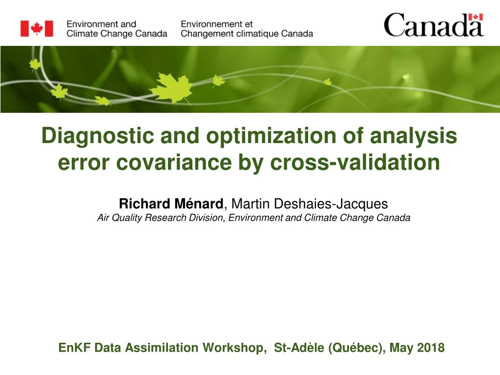 diagnostic and optimization of analysis error
