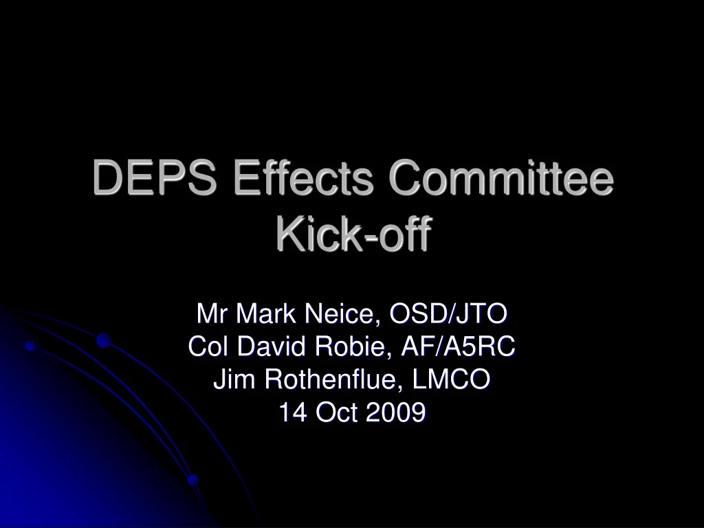 deps effects committee kick off