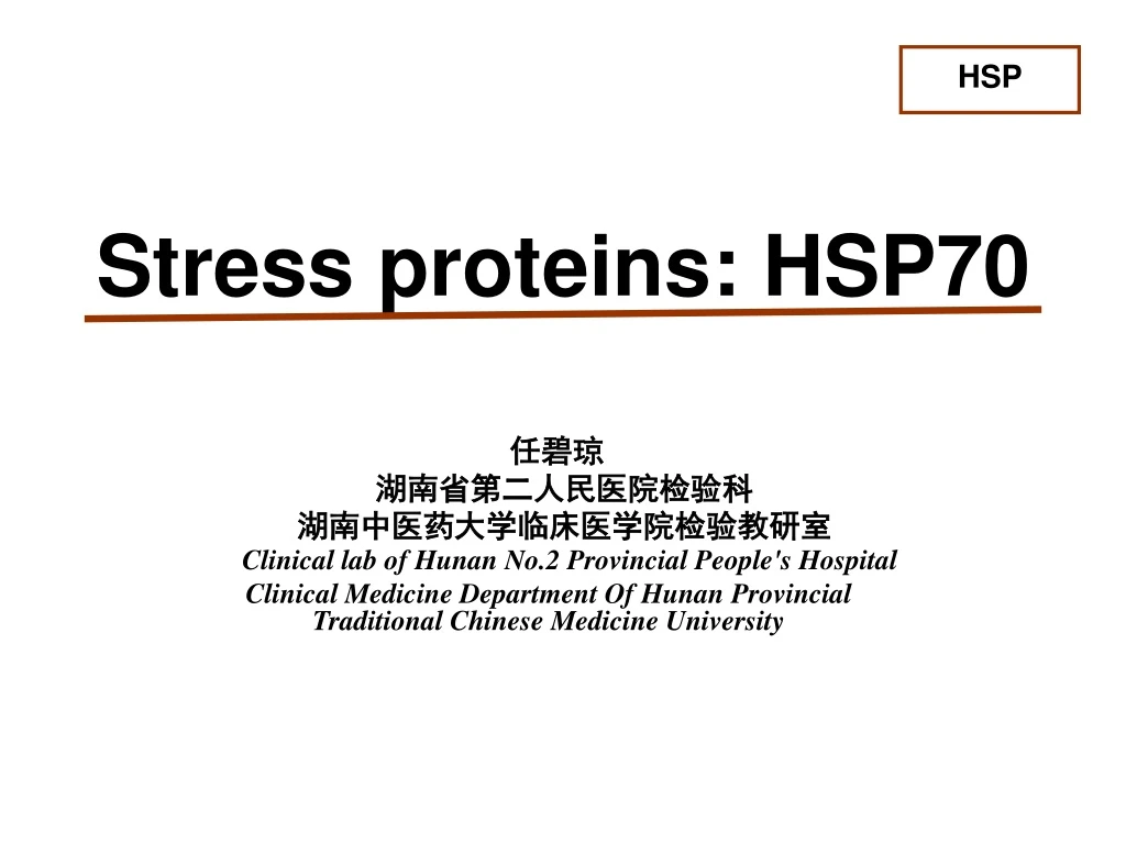 stress proteins hsp70