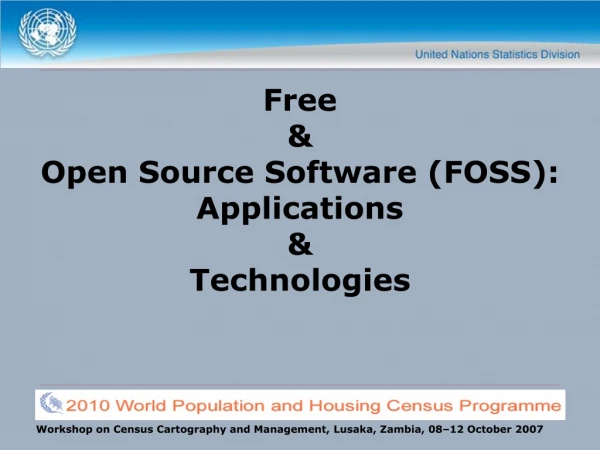 Free  &amp; Open Source Software (FOSS): Applications  &amp; Technologies
