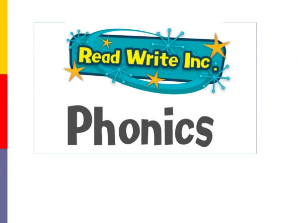 Why synthetic phonics?