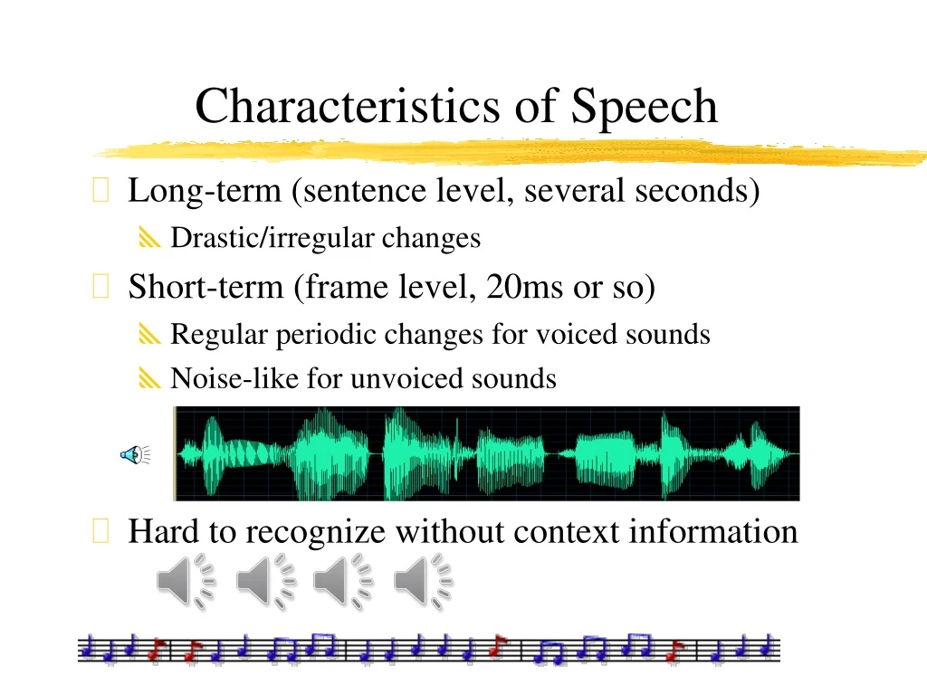 characteristics of speech