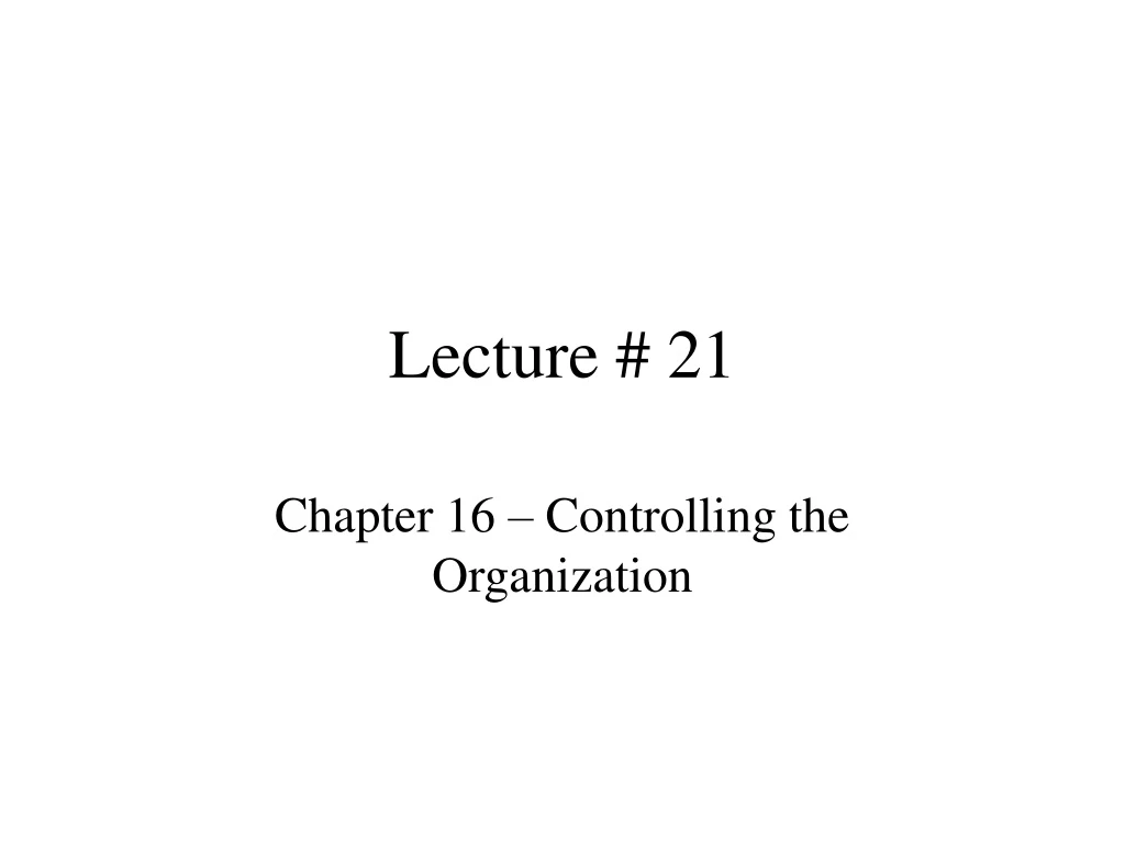 lecture 21