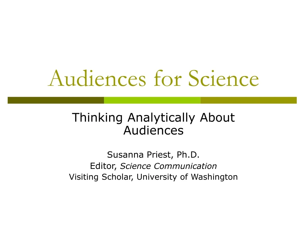 audiences for science