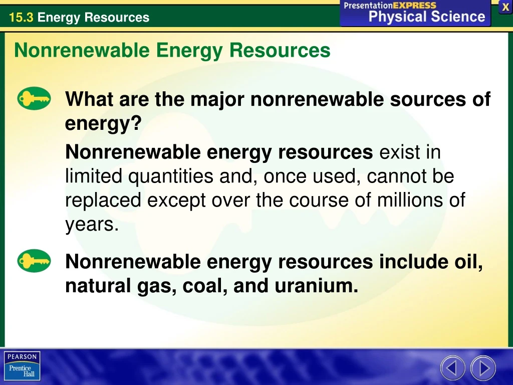 what are the major nonrenewable sources of energy