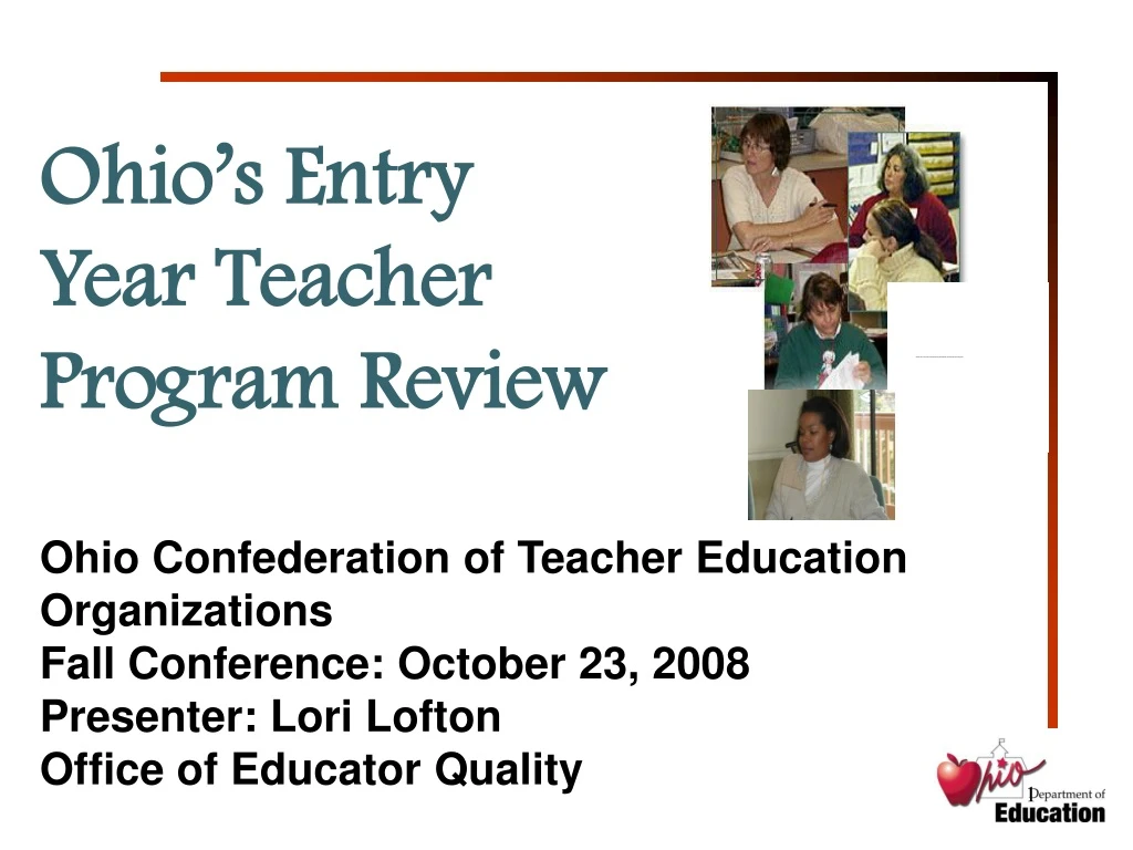 ohio s entry year teacher program review ohio
