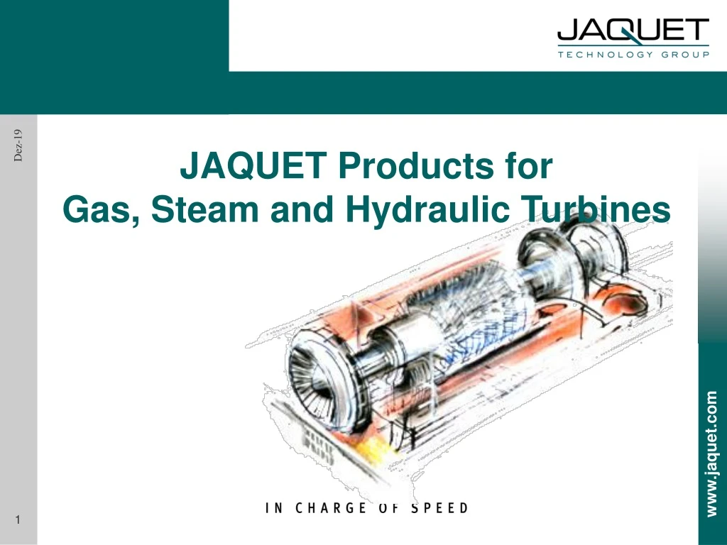 jaquet products for gas steam and hydraulic turbines