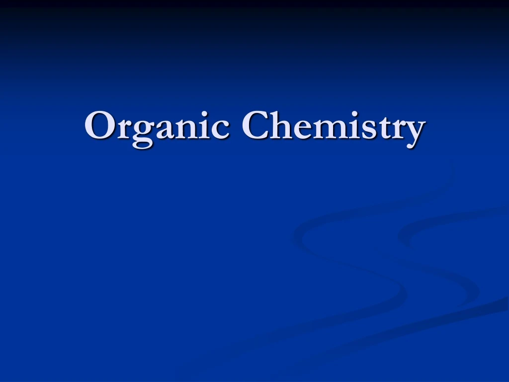 organic chemistry