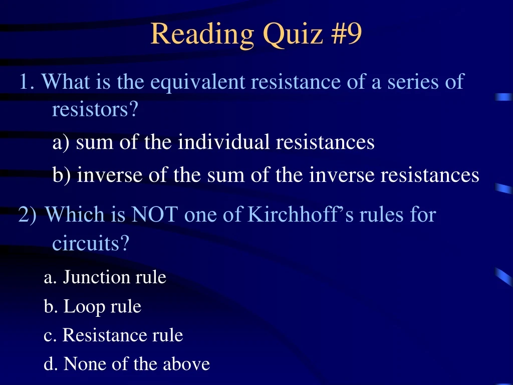 reading quiz 9