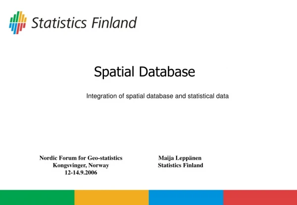 Integration of spatial database and statistical data