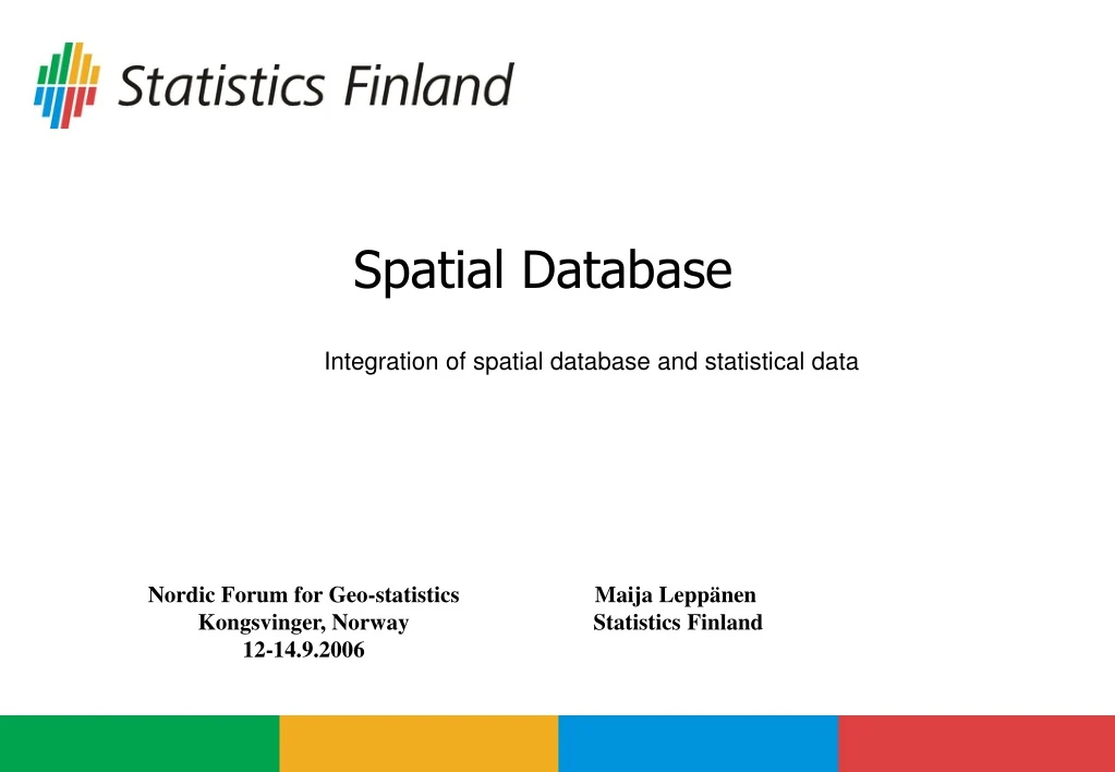 integration of spatial database and statistical data