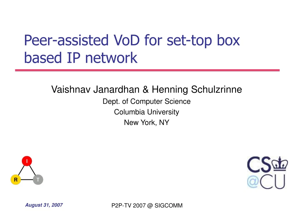 peer assisted vod for set top box based ip network