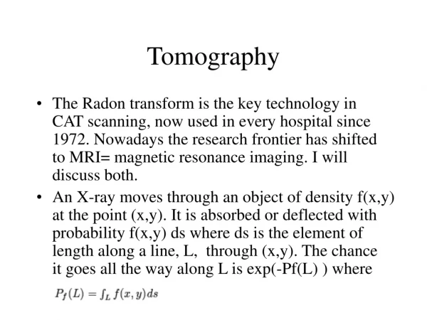 Tomography