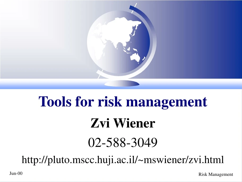 tools for risk management