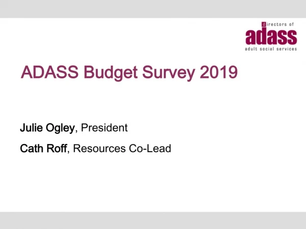 ADASS Budget Survey  2019