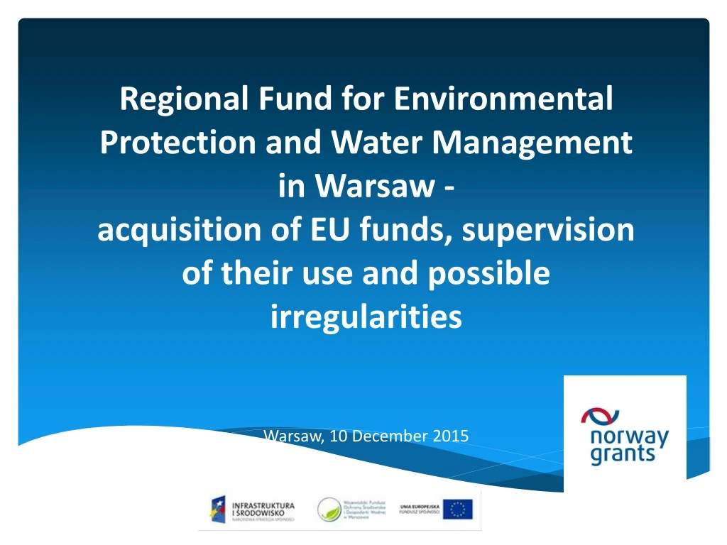 regional fund for environmental protection