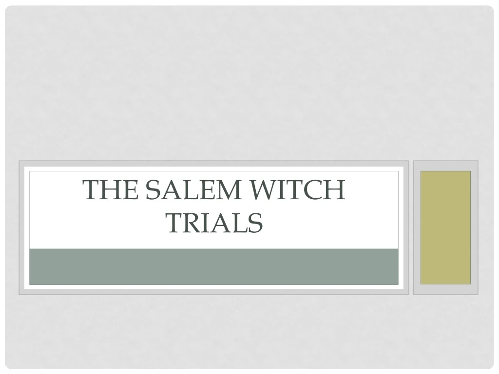 the salem witch trials