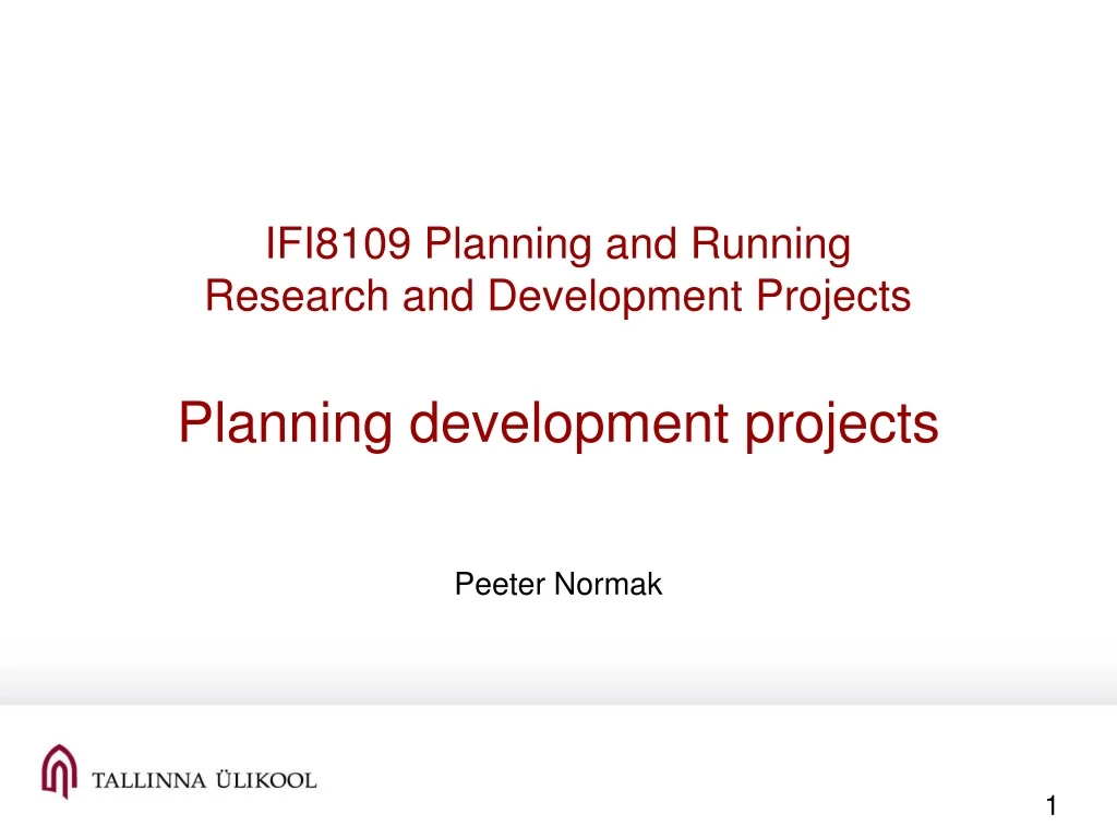 ifi8109 planning and running research and development projects planning development projects