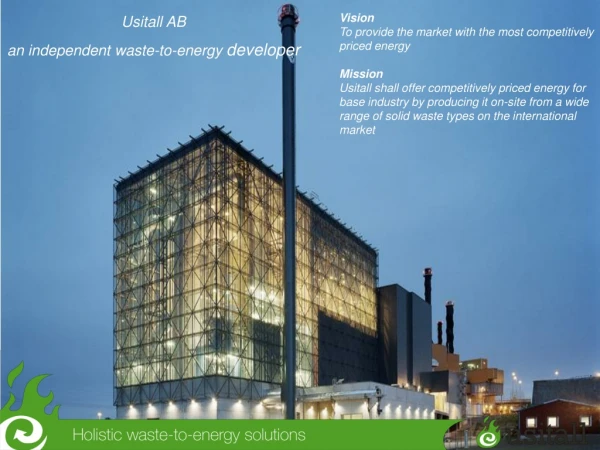 Usitall AB an independent waste-to-energy  developer