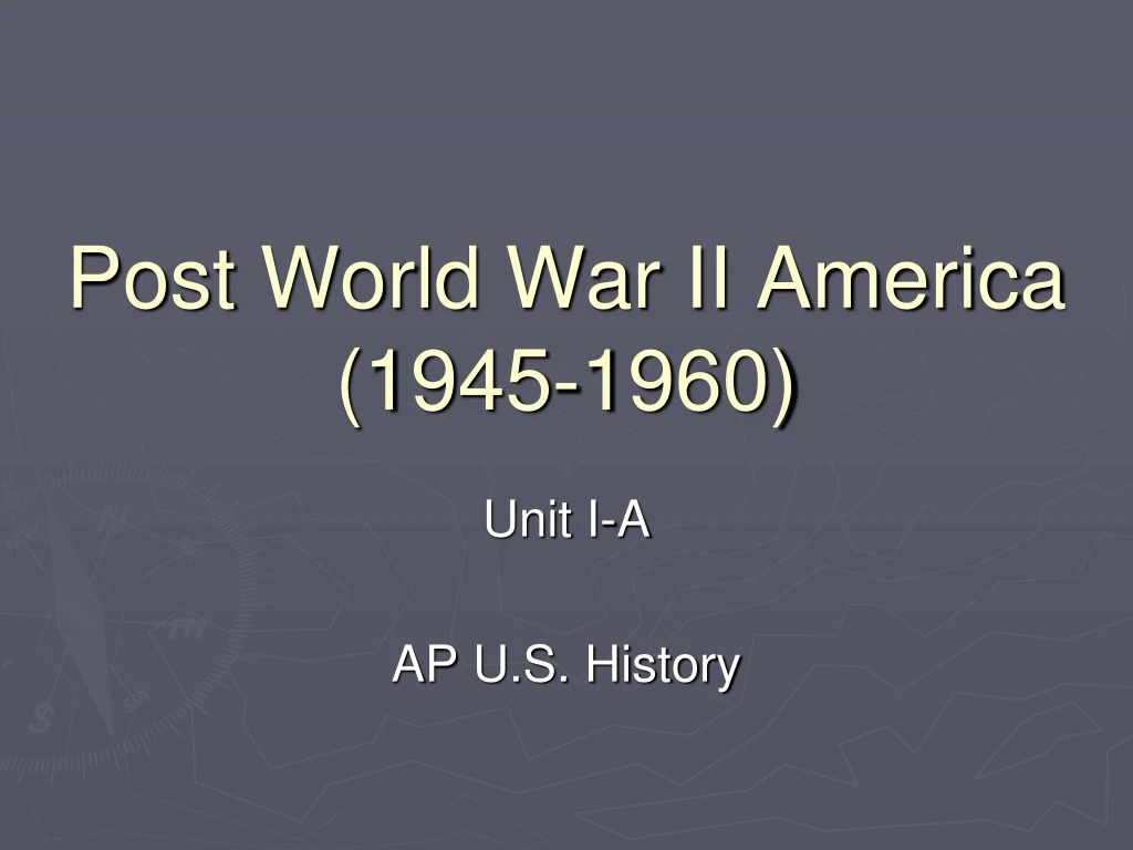 post world war ii america 1945 1960