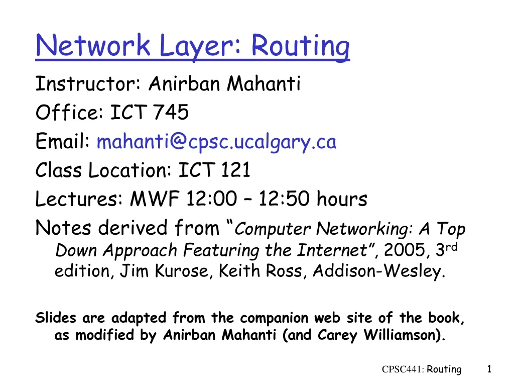 network layer routing