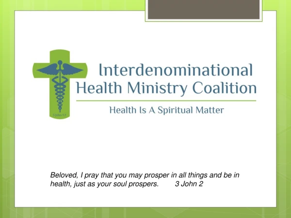 Establishing Your Health Ministry