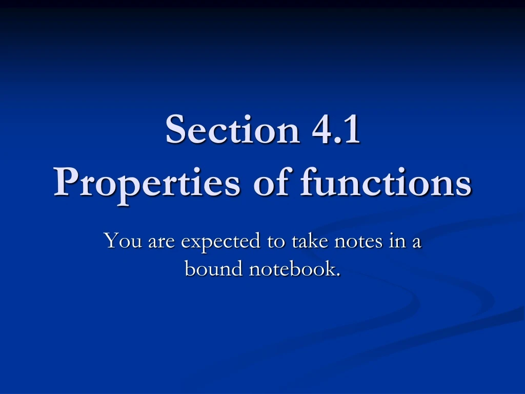 section 4 1 properties of functions