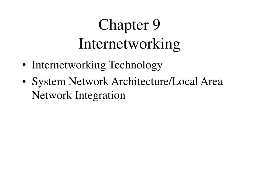 chapter 9 internetworking
