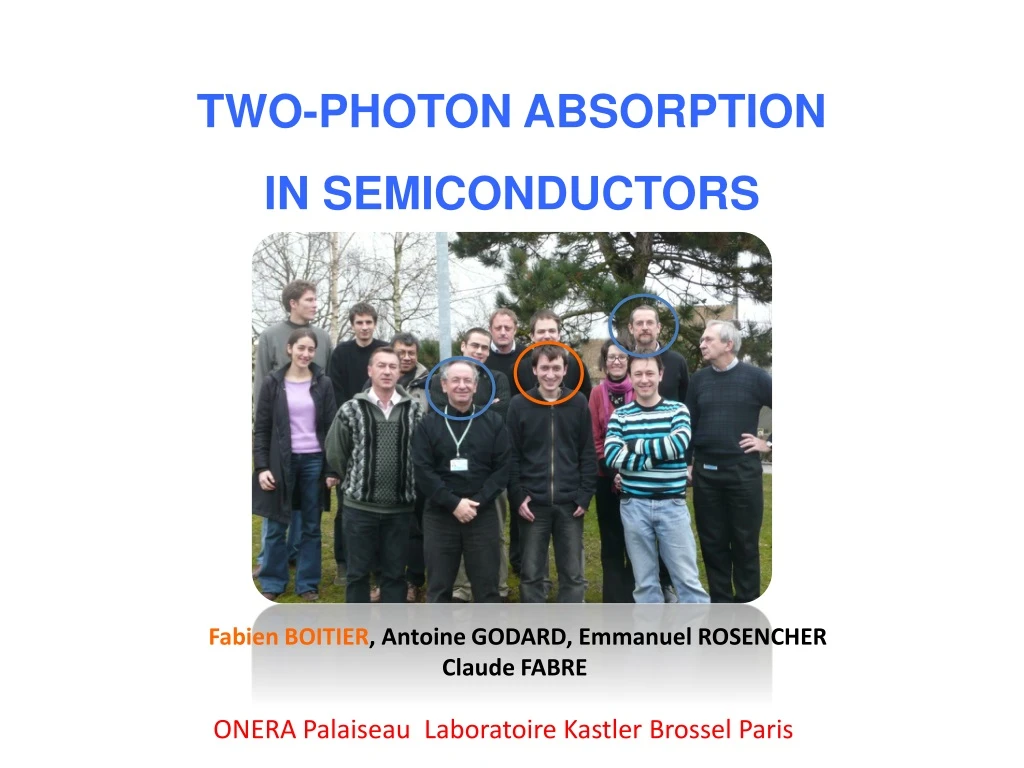 two photon absorption in semiconductors