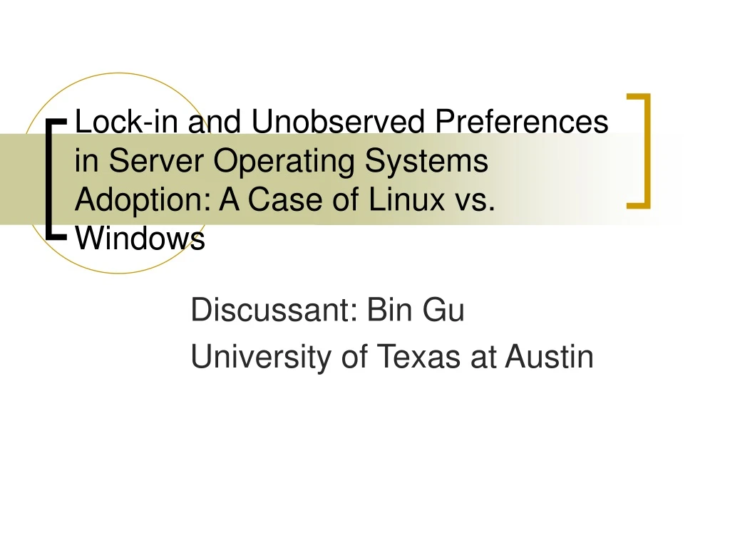 lock in and unobserved preferences in server operating systems adoption a case of linux vs windows