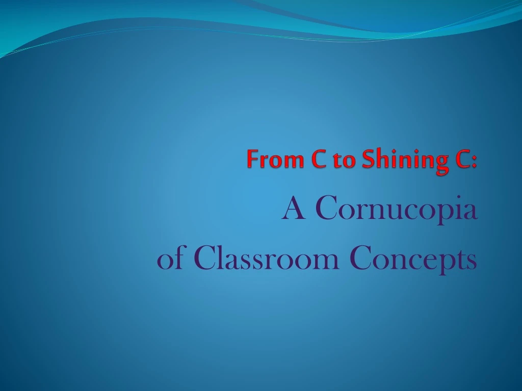 from c to shining c
