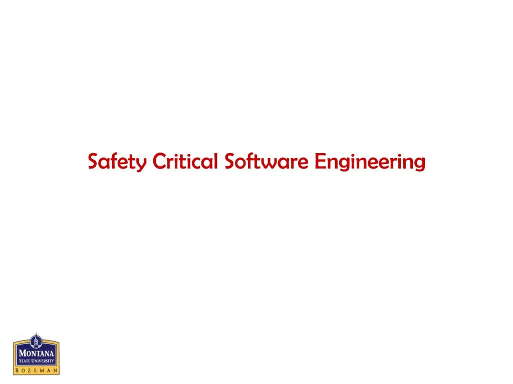 safety critical software engineering