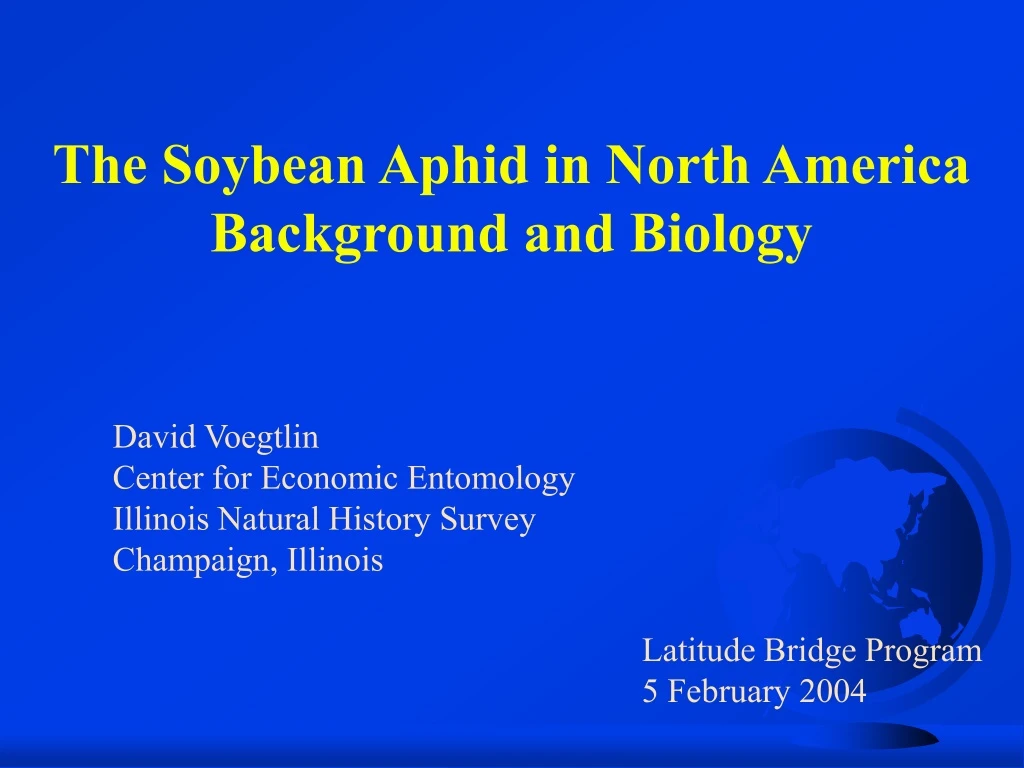 the soybean aphid in north america background