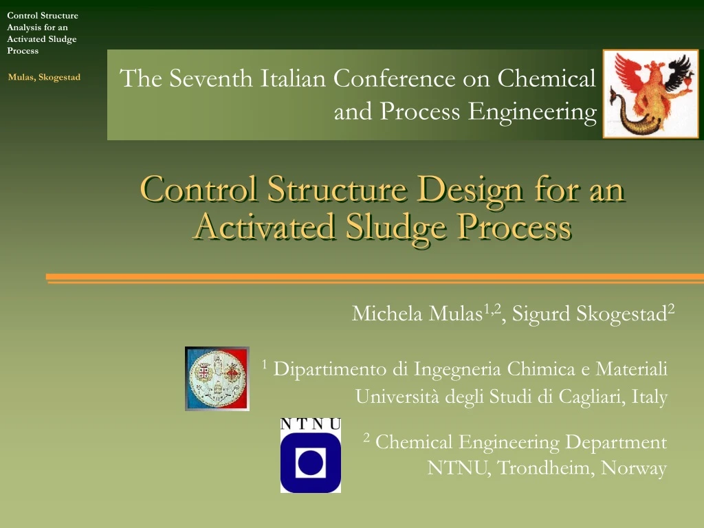 control structure design for an activated sludge process