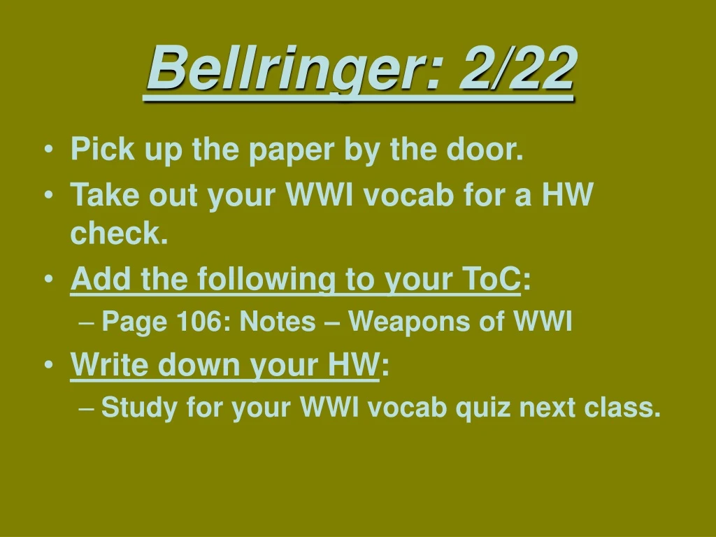 bellringer 2 22